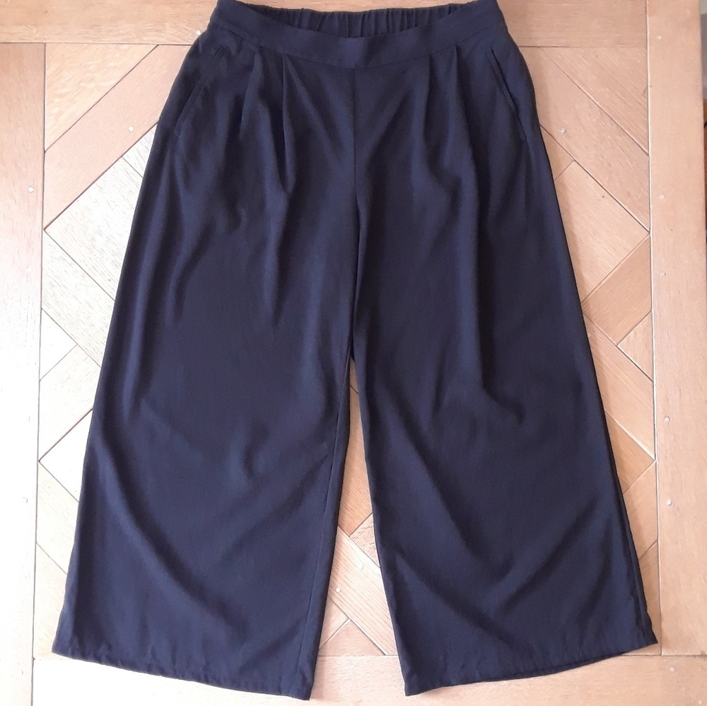 Eileen Fisher Wide Leg Black Pants Size Medium